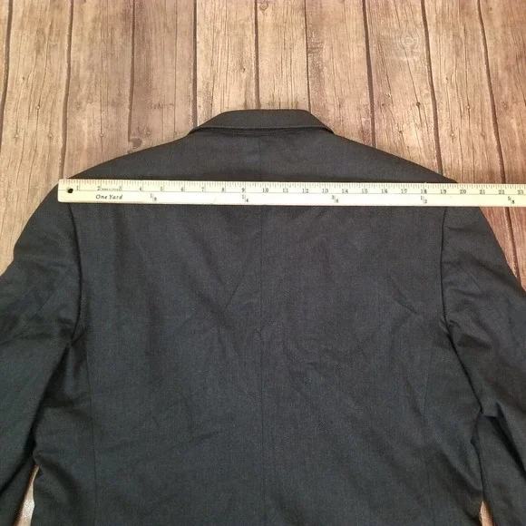 Jos. A. Bank Mens Blazer Charcoal Size 42L 3 Button Front Wool Cashmere Blend - Picture 7 of 15